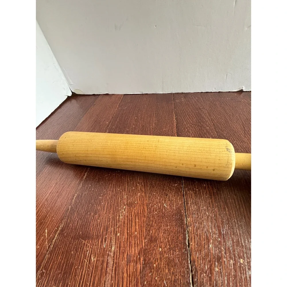 Vintage Solid Wood Rolling‎ Pin 17 Inch Natural Finish Farmhouse Kitchenware